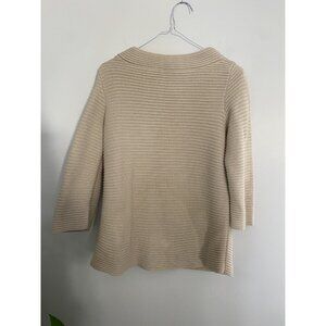 Ann Taylor beige cable knit sweater size small wool/cotton blend